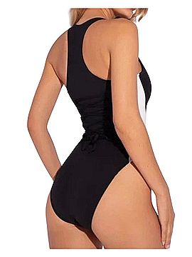 TA3 Scoopy Seam Zip One Piece Swimsuit (view 2)