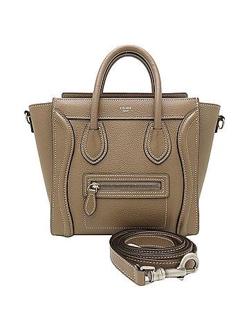 Céline CELINE Luggage Nano Shopper 189243DRU.09SO Handbag Leather Suri Greige Women's 353325 (view 2)