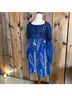 Floreat Print Blue Black Casual Dress Size 4 - photo 6