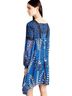 Floreat Print Blue Black Casual Dress Size 4 - photo 2
