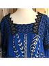 Floreat Print Blue Black Casual Dress Size 4 - photo 9