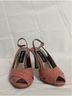 Etienne Aigner 100% Leather Orange Pink Heels Size 6 1/2 - photo 5
