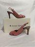 Etienne Aigner 100% Leather Orange Pink Heels Size 6 1/2 - photo 9