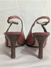 Etienne Aigner 100% Leather Orange Pink Heels Size 6 1/2 - photo 6