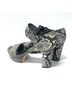 Stuart Weitzman 100% Leather Snake Print Gray Heels Size 6 1/2 - photo 4