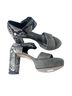 Stuart Weitzman 100% Leather Snake Print Gray Heels Size 6 1/2 - photo 1