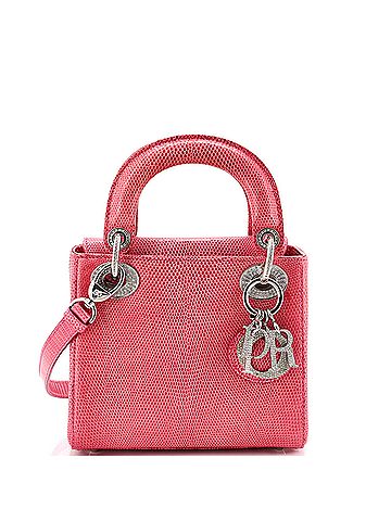 Christian Dior Lady Dior Bag Lizard with Crystal Charms Mini (view 1)