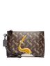 Coach Graphic Brown Yellow Clutch One size - photo 1