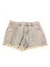 Altar'd State 100% Cotton Floral Blue Denim Shorts Size M - photo 1