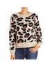 Aqua Animal Print Multi Color Pullover Sweater Size M - photo 1