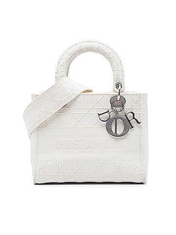 Dior Medium Embroidered Canvas Cannage Lady D Lite (view 1)
