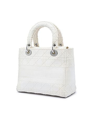 Dior Medium Embroidered Canvas Cannage Lady D Lite (view 2)