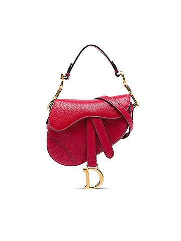 Dior Mini Grained Calfskin Saddle Bag (view 1)