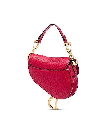 Dior Mini Grained Calfskin Saddle Bag (view 2)