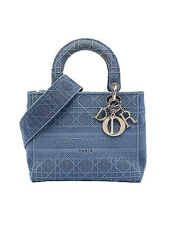 Dior Medium Canvas Cannage Lady D Lite (view 1)