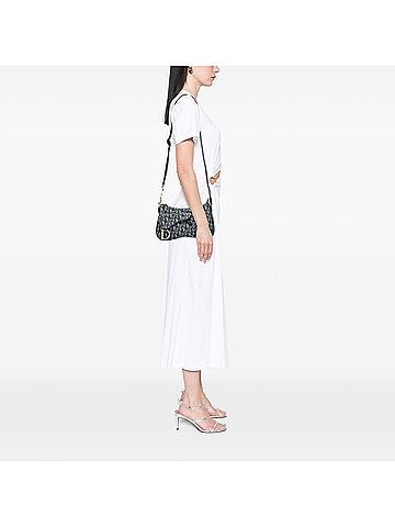 Dior Diorissimo Trotter Canvas Double Saddle Crossbody (view 2)