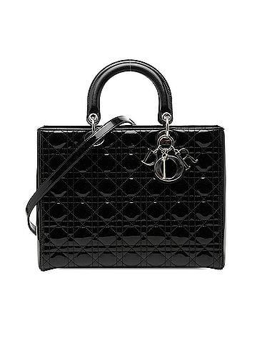 Dior Large Patent Cannage Lady Dior (view 1)