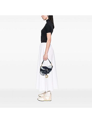 Dior Canvas Embroidered Tie Dye Saddle Bag (view 2)