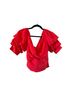 Vestique 100% Polyester Red Short Sleeve Blouse Size S - photo 1