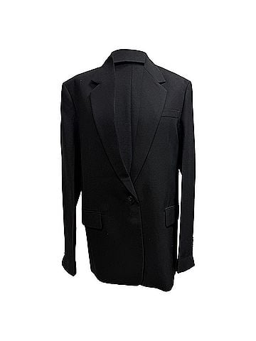 Totême  Totême Single-Breasted Blazer in Black Polyester  (view 1)