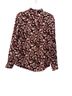 Sportmax Print Multi Color Long Sleeve Button-Down Shirt Size 10 - photo 2