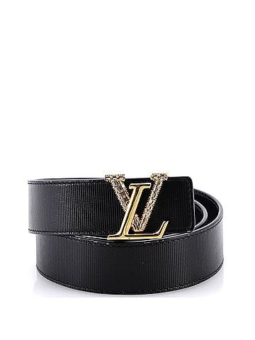Louis Vuitton LV Initiales Belt Leather with Metal and Crystals Thin (view 1)