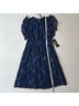 BCBGMAXAZRIA 100% Polyester Floral Blue Multi Color Cocktail Dress Size 4 - photo 4