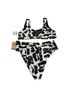 Nike Print Black White Two Piece Swimsuit Size XL - photo 2