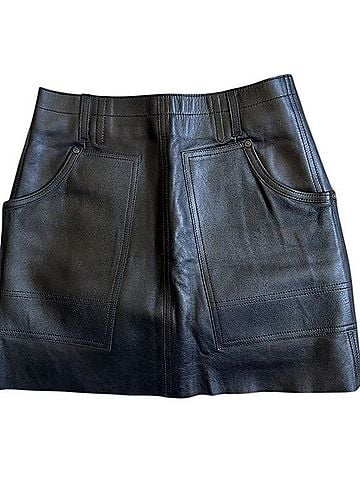 Coach 100% genuine calf skin utility mini skirt Leather Skirt (view 1)