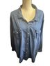 Torrid 100% Cotton Blue Button-Down Shirt Size 5X - photo 1