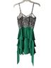 Shail K 100% Polyester 100% Polyester Green Silver Cocktail Dress Size 4 - photo 2