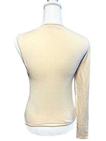 Zara Asymmetrical Twisted Knit Top Long Sleeve T-Shirt (view 2)