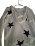 Rachel Zoe 100% Cotton Stars White Black Pullover Hoodie Size M - photo 2