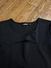 Tildon Black Short Sleeve Top Size M - photo 3