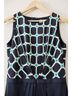 Michael Kors 100% Polyester Graphic White Green Blue Casual Dress Size 2 - photo 4