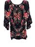 BILA Floral Black Multi Color Blouse Size XL - photo 1