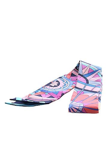 Hermès Rose De Compas Silk Twilly Scarf (view 1)