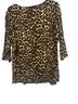 Rafaella Studio Animal Print Brown Black Gold Long Sleeve Blouse Size 1X - photo 2