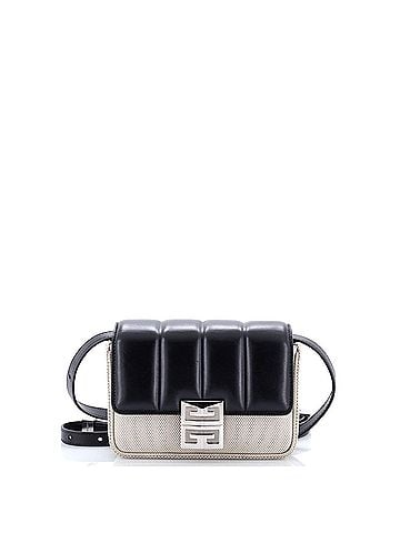 Givenchy 4G Shoulder Bag Padded Leather and Canvas Small (view 1)