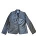 Le Suit Stripes Gray Blazer Size 8 - photo 1