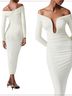 Carolina Herrera 100% Elastane White Ivory Cocktail Dress Size M - photo 12