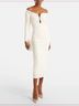 Carolina Herrera 100% Elastane White Ivory Cocktail Dress Size M - photo 7