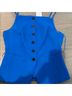 Mango 100% Polyester Blue Tank Top Size M - photo 4