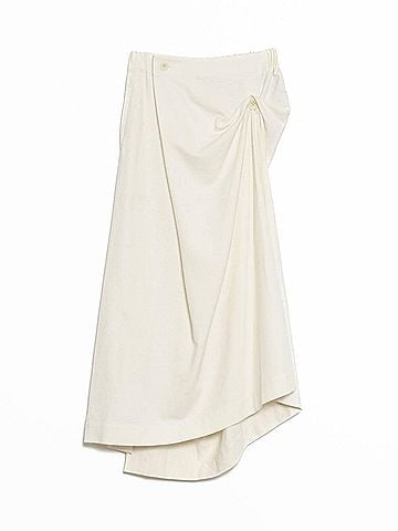 Issey Miyake Rustic Silk Skirt in Ivory (view 1)