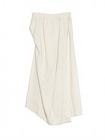 Issey Miyake Rustic Silk Skirt in Ivory (view 2)