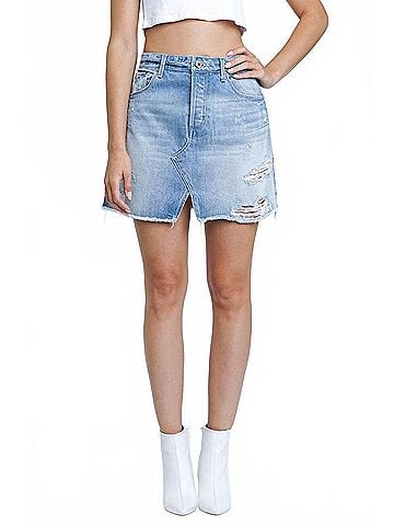 Pistola Women's Lolita High Rise Skirt in Denim (view 2)