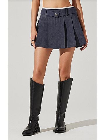 Astr Eirwen Mini Skirt in Grey (view 2)