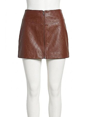 Astr Tracy Skirt in Brown (view 1)