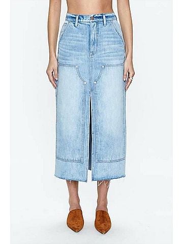 Pistola Alice High Rise Midi Skirt in Coastal (view 2)