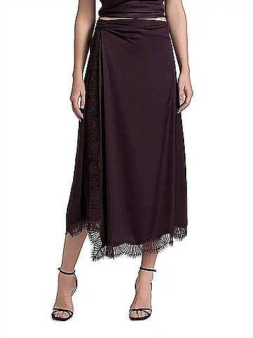 A.L.C. Bella Skirt in Deep Plum (view 2)